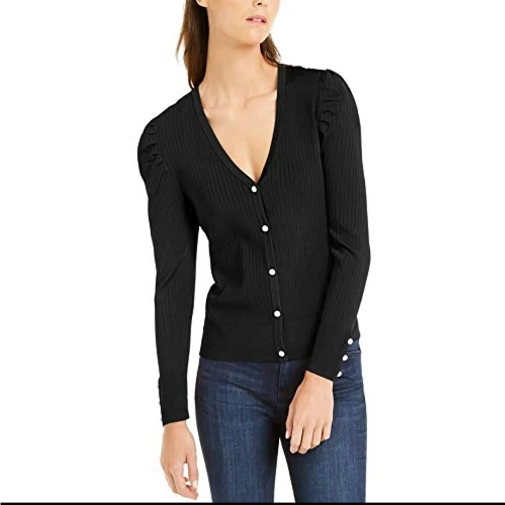 New INC Puff-Sleeve cardigan Large